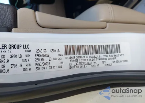 2014 Jeep Grand Cherokee Limited из США, поврежденный, VIN 1C4RJFBG7EC103567